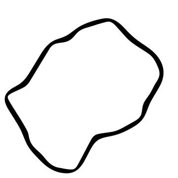 Lesotho simplified vector map Stock Illustration