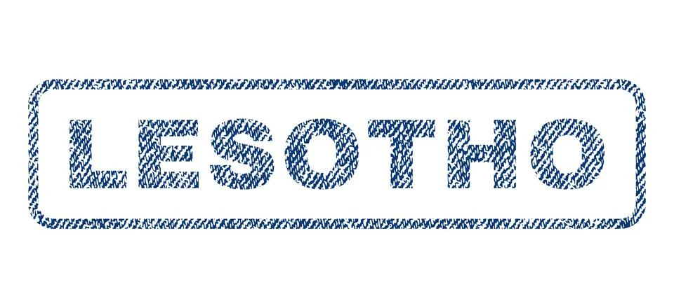 Lesotho Textile Stamp Stock Illustration