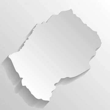 Lesotho vector country map silhouette Illustrazione stock