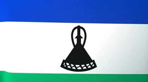 Lesotho Waving Flag Stock Footage 10762106