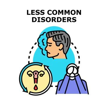 Less common disorders concept medical vector illustration Stock Illustration
