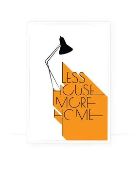 Less house more home, vector. Motivational, inspirational, positive quotes Stock Illustration