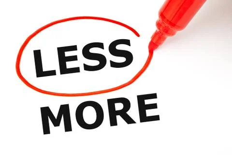 Less is More Concept Foto stock