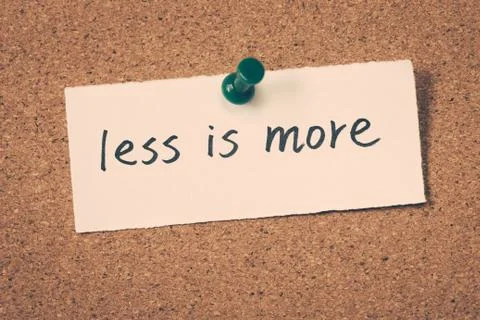 Less is more Stock Photos
