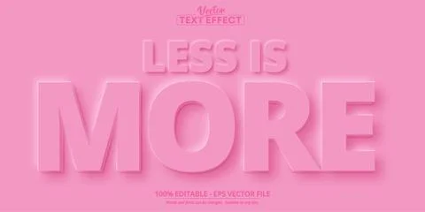 Less is more text, neumorphism and minimalistic style editable text effect Stock Illustration