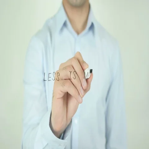 Less is More, Writing On Screen Stock Footage 69539277