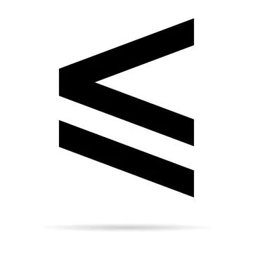 Less than or equal to mathematics symbol, education maths icon, web element v Stock Illustration