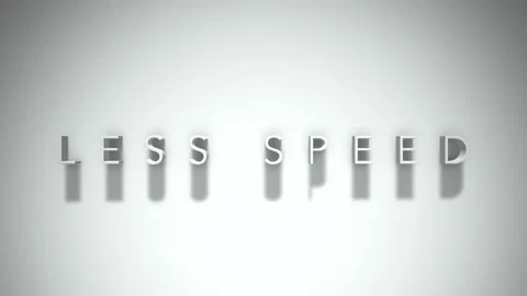 Less speed 3D title animation with shadows on a white background Stock Footage 297514209