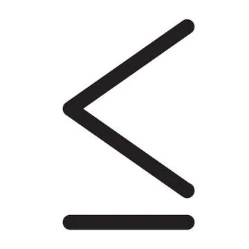 Less then basic elements icon on white background. flat style. Stock Illustration