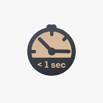 Less then one second left. Extra second, extra time icon. Timer countdown. Stock Stock Illustration