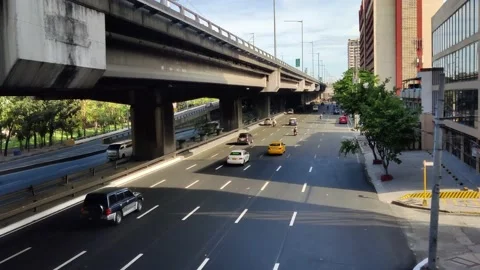 Less Traffic on Highway Under Quarantine 動画素材 154596828