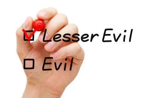 Lesser Evil Concept Foto stock