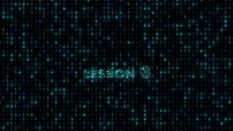 Lesson 3, text with a microprocessor electronics texture Video stock 106786279