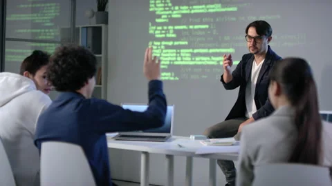 Lesson About Computer Programming Stock Footage 141979153