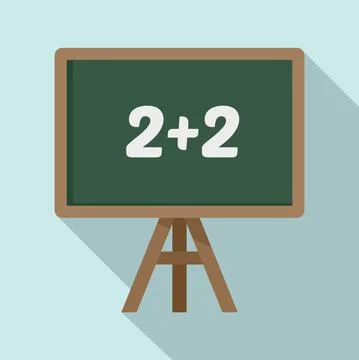 Lesson board icon, flat style Stock Illustration