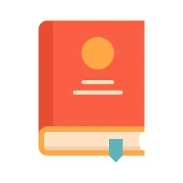 Lesson book icon flat isolated Stock Illustration