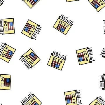Lesson english vector seamless pattern Stock Illustration