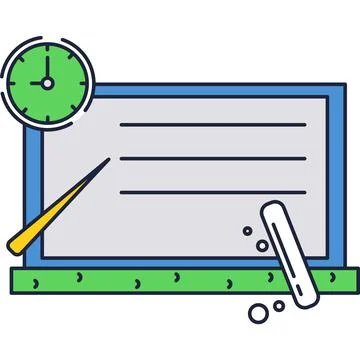 Lesson icon vector online training and education Stock Illustration