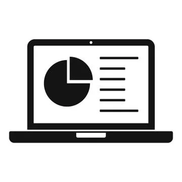 Lesson laptop icon, simple style Stock Illustration