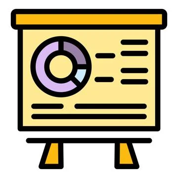 Lesson market studies icon vector flat 스톡 일러스트