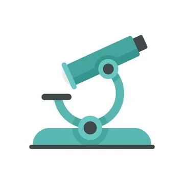 Lesson microscope icon flat isolated Stock Illustration