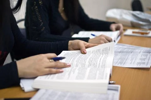 At the lesson Stock Photos