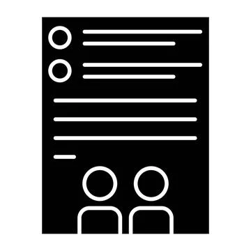Lesson Plan Glyph Icon Stock Illustration