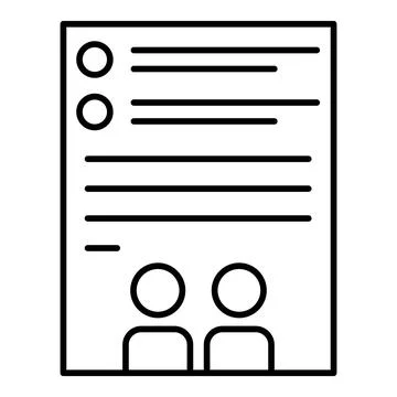 Lesson Plan Line Icon Stock Illustration