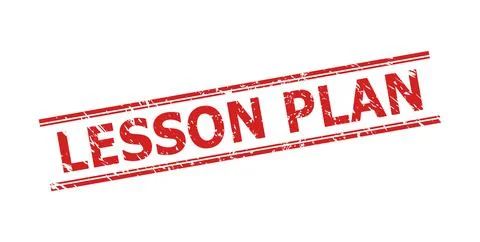 LESSON PLAN Seal with Distress Surface and Double Parallel Lines Illustrazione stock