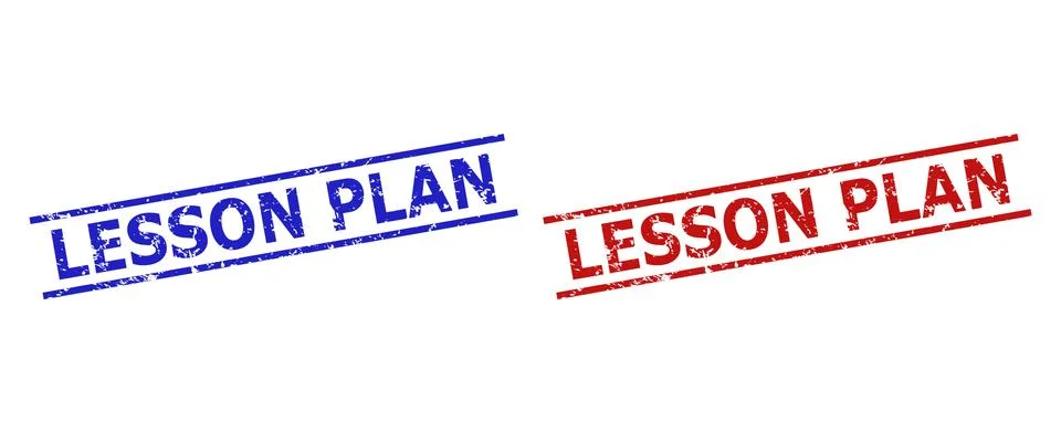 LESSON PLAN Stamps with Scratched Surface and Parallel Lines Illustrazione stock