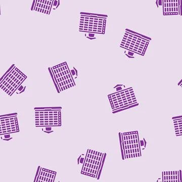 Lesson schedule education platform glyph seamless pattern イラスト素材