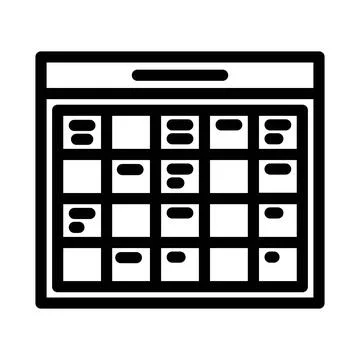 Lesson schedule education platform line icon vector illustration Stock Illustration