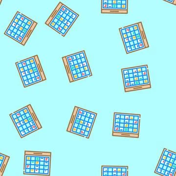 Lesson schedule education platform vector seamless pattern Stock Illustration