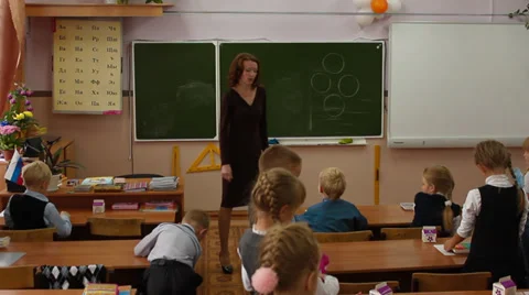 Lesson at school Stock Footage 30478525
