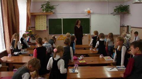 Lesson at school Stock Footage 30478547