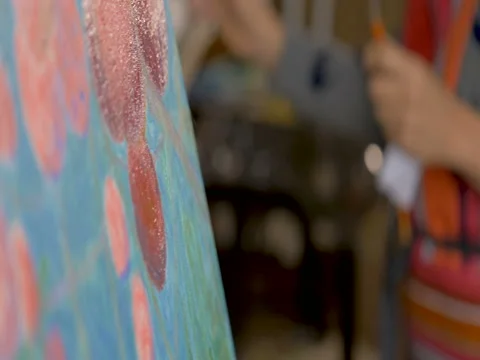 Lessons of painting. Stock Footage 83562759