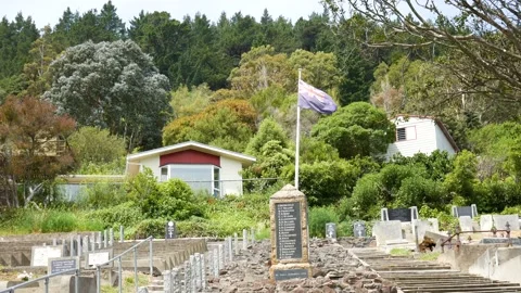 Lest we forget Flag ANZAC day, New Zealand Stock Footage 147288242