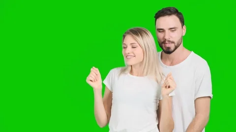 Let dance together, on green screen. Stock Footage 101893778