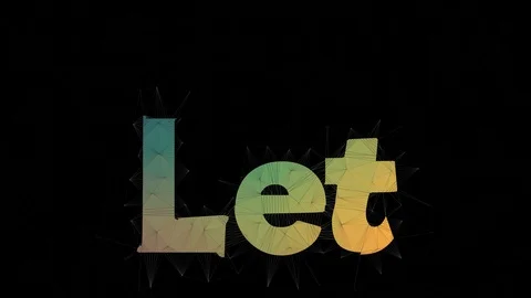 Let Go Text Morphing Tessellation Looping Grid Text Morph Video stock 113867587