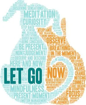 Let Go Word Cloud Stock Illustration