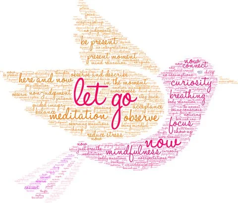 Let Go Word Cloud Stock-Illustration
