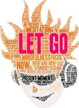 Let Go Word Cloud Stock Illustration
