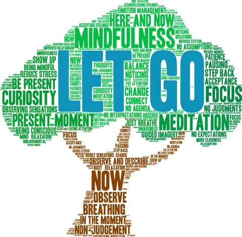 Let Go Word Cloud Stock Illustration