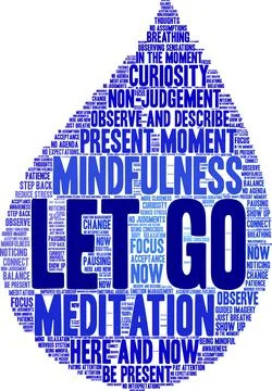 Let Go Word Cloud Illustrazione stock