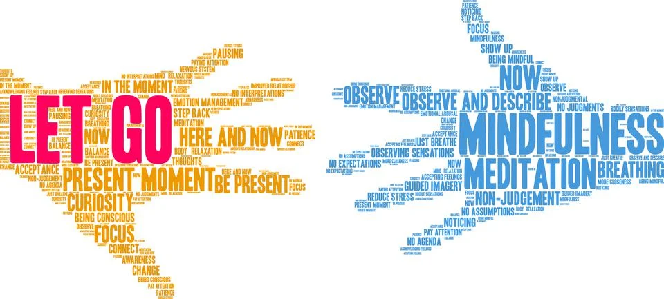 Let Go Word Cloud Stock Illustration