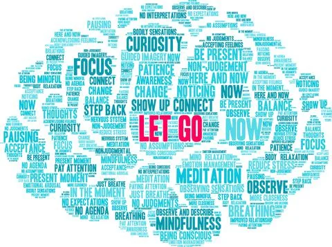 Let Go Word Cloud Stock-Illustration