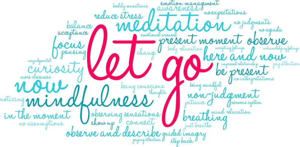 Let Go Word Cloud Stock Illustration