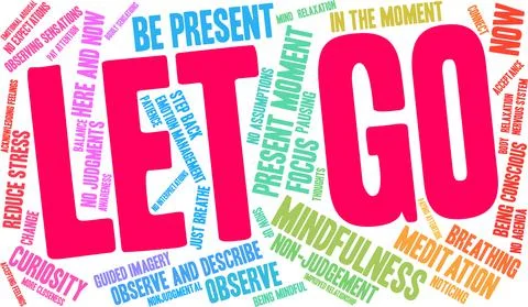 Let Go Word Cloud Stock-Illustration