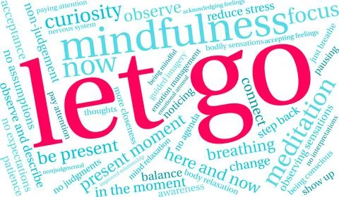 Let Go Word Cloud Stock-Illustration