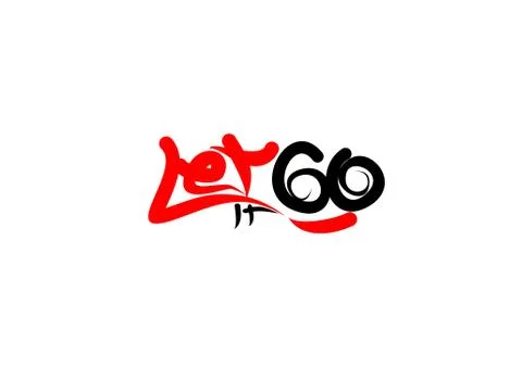 Let It Go lettering text. Modern calligraphy style vector illustration. Stock Illustration
